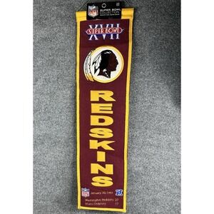 Washington Redskins Super Bowl XVII Winning Streak Embroidered Heritage Banner!‎